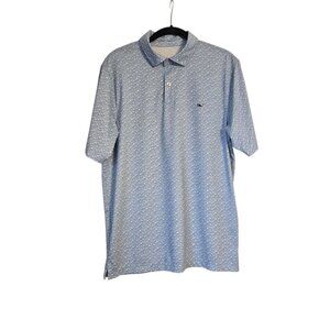 Vineyard Vines Blue Nautical Sail Boat Polo Shirt Small